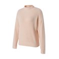 thumbnail image 2 of Fortune Women Mock Neck Sweaters Solid Color Long Sleeve Loose Knit Pullover, 2 of 8