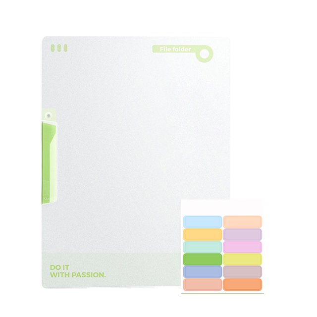 Btomtd A4 Rotating Double-Ring Binder Transparent Binder For Exam Papers And Materials Student Document Organizer