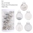 thumbnail image 2 of MesaSe 2.36” Clear Christmas Ornaments Set  25PCS Shatterproof Decorative Hanging Ball Ornament with Stuffed Delicate Decorations   Tree Balls for Holiday Party Red Green White, 2 of 5