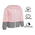 thumbnail image 4 of Qiylii Femmes Veste de Pluie Packable Couleur Extérieure Bloc Coupe-Vent à Capuche, 4 of 6