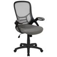 thumbnail image 1 of High Back Light Gray Mesh Ergonomic Swivel Office Chair with Black Frame and Flip-up Arms, 1 of 9