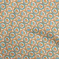 thumbnail image 1 of oneOone Velvet Orange Fabric Asian Block Sewing Craft Projects Fabric Prints By Yard 58 Inch Wide, 1 of 4