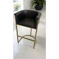 thumbnail image 2 of Plata Decor Import Bar Stool Kanye PU Leather Black (Set of 2), 2 of 3