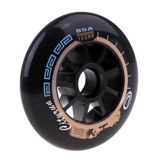 tredstone Roues de Patinage de Vitesse Extérieur Intérieur Roues de Patin en Ligne Outil 100mm Noir