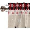 thumbnail image 5 of Farmhouse Christmas Kitchen Curtains and Valances Set,Rustic Plaid XMAS Tree Snowflakes Window Treatments Tiers Red Green Black Half/Short Curtains for Small Windows Cafe /Living/ Bedroom 54x24 in, 5 of 5