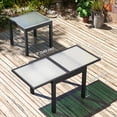 thumbnail image 3 of Outsunny Aluminum Frame Extendable Outdoor Dining Table with Tempered Glass Top, Clear (1 Count), 3 of 10