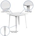 thumbnail image 2 of 31.5'' Square White Metal Indoor-Outdoor Table, 2 of 9