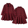 thumbnail image 2 of PMVFHDE Robes pour Filles - Robe pour Tout-Petits Enfants avec Ceinture Rayée à Carreaux Décontractée à Manches Longues Robe Chemise pour Filles pour Usage Quotidien Rouge, 9-10 Ans, 2 of 9