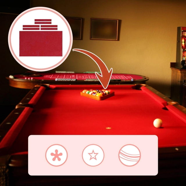 fastboy Professional Billiard Pool Table Cloth Mat Cover Felt Accessories 7/8/9 Ft 7ft Red