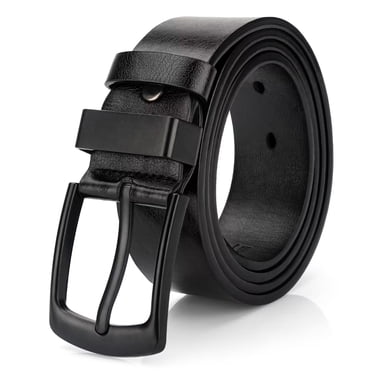 Maikun Men Casual Leather Belts Vintage Black Belt for Men