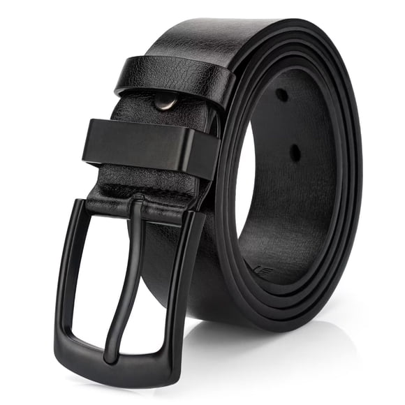 Maikun Men Casual Leather Belts Vintage Black Belt for Men