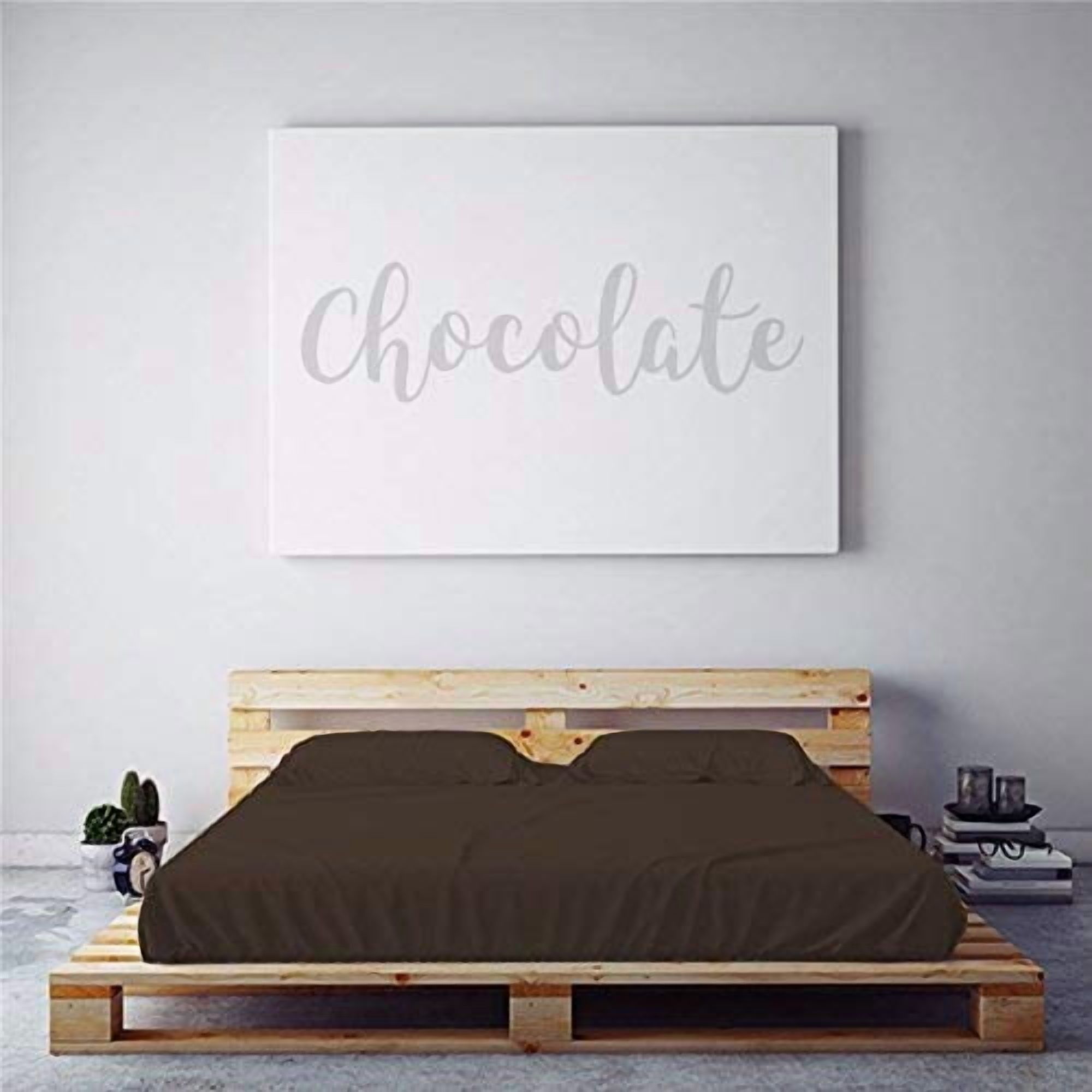 PeachSkinSheets Night Sweats: The Original 1500TC Soft King/Cali King Duvet Cover Set Chocolate