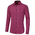 thumbnail image 2 of INSPIRE CHIC Chemise en Coton à Manches Longues Boutonnée à Imprimé Léopard Vintage pour Homme, 2 of 6