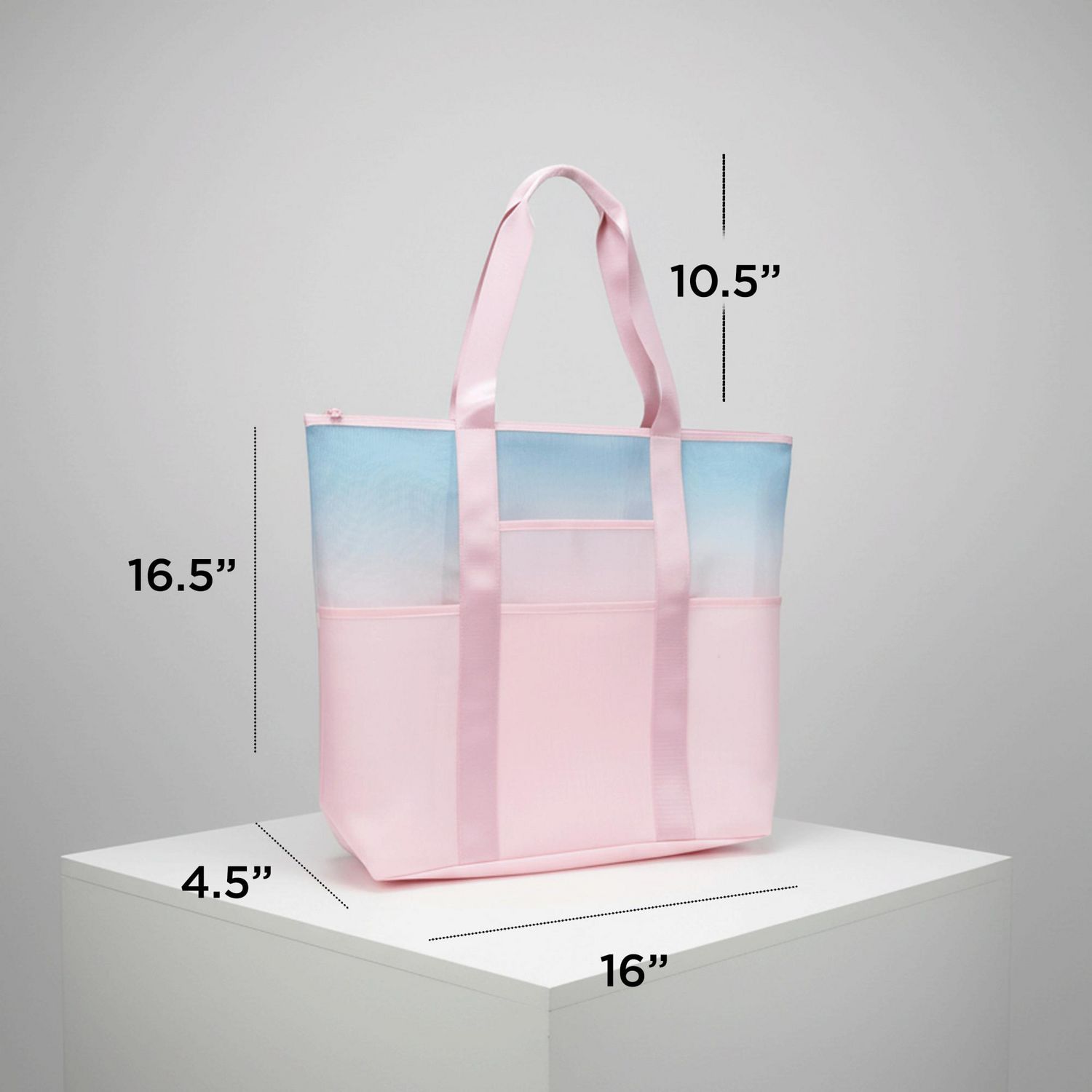 Sac fourre-tout en mesh à poches multiples pour femme adulte Time and Tru
