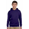 thumbnail image 2 of Jerzees Youth NuBlend Pull Over Hooded Sweatshirt, M, Deep Purple, 2 of 4