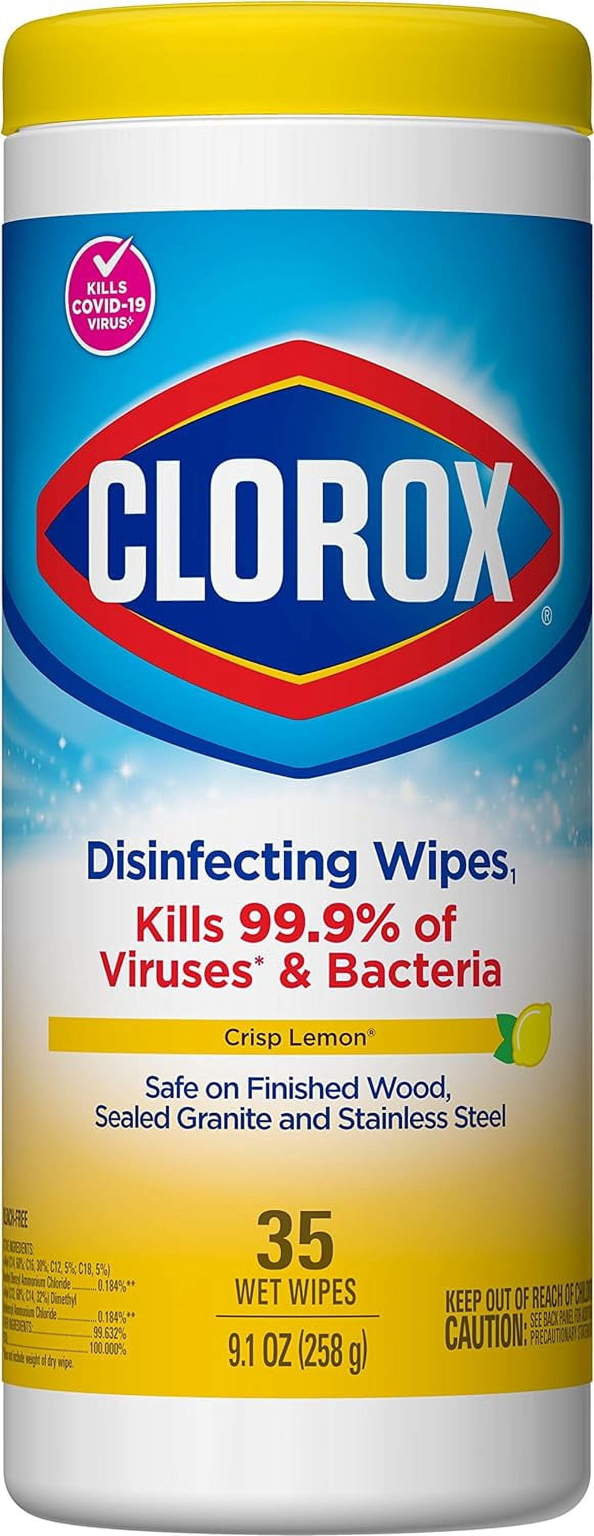 Clorox Disinfecting Wipes, Cleans and Sanitizes, Lemon Fresh, 35 Count