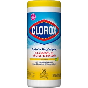 Clorox Disinfecting Wipes, Cleans and Sanitizes, Lemon Fresh, 35 Count