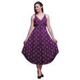thumbnail image 1 of Bimba Robe à Imprimé Floral pour Femmes Bretelles Spaghetti Col en V Midi Tenue de Plage-Moyenne, 1 of 1