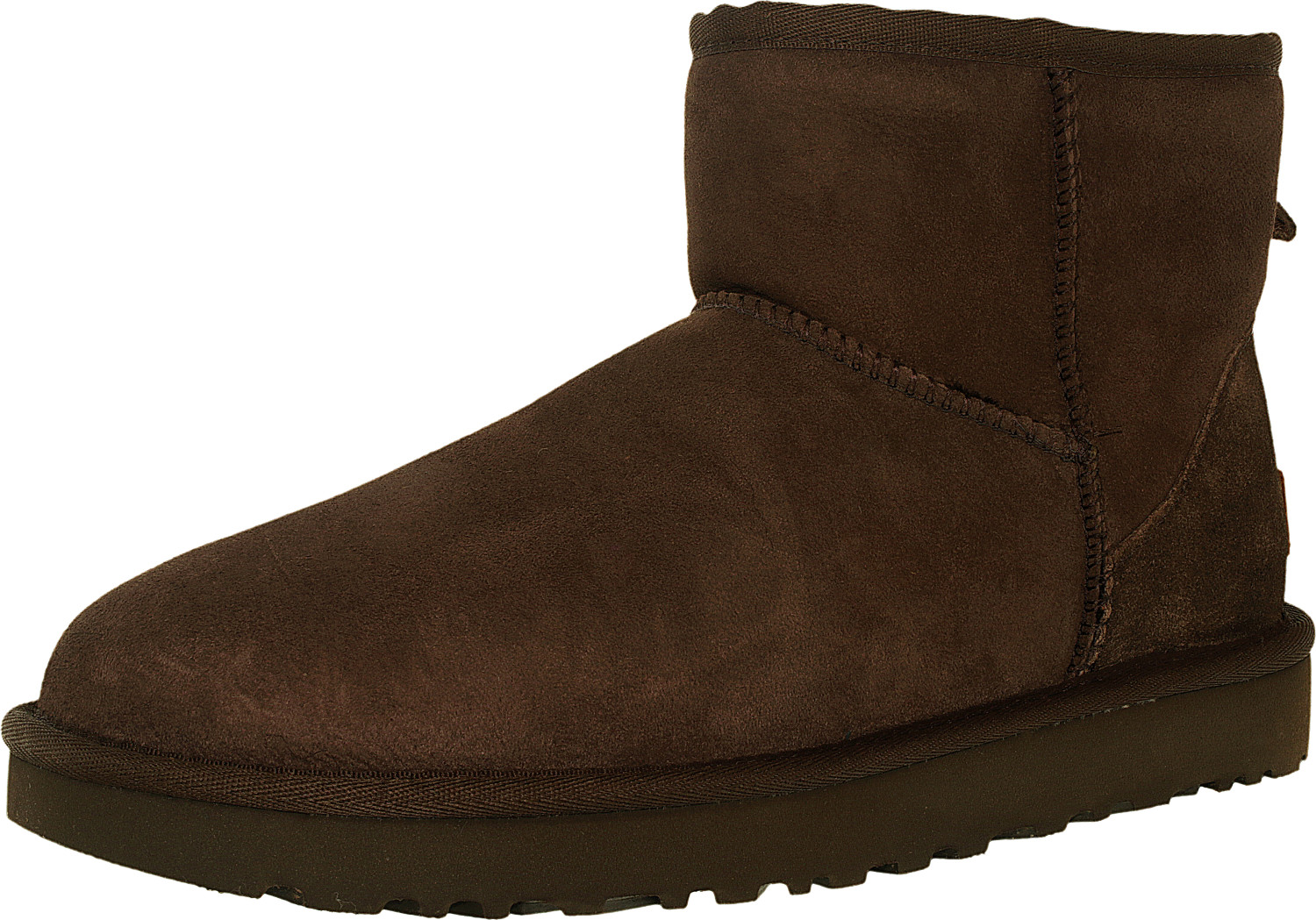 Ugg Women's Classic Mini II Leather Chocolate Ankle-High Suede Boot - 5 M