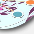 thumbnail image 3 of Designart 'Bright Eucalyptus Floral Pattern I Horloge Murale Moderne du Milieu du Siècle, 3 of 4