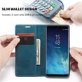 thumbnail image 2 of KOMI Wallet Case for Samsung Galaxy S8 Plus, Premium PU Leather Case Vintage Matte Wallet Flip Cover [Card Slots] [Magnetic Closure] Stand Function Folio Shockproof Full Protection Blue, 2 of 5