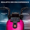 thumbnail image 4 of Aosom Kids Motorcycle, 6V Electric Motorcycle with Single-Button Start Pink, 4 of 10