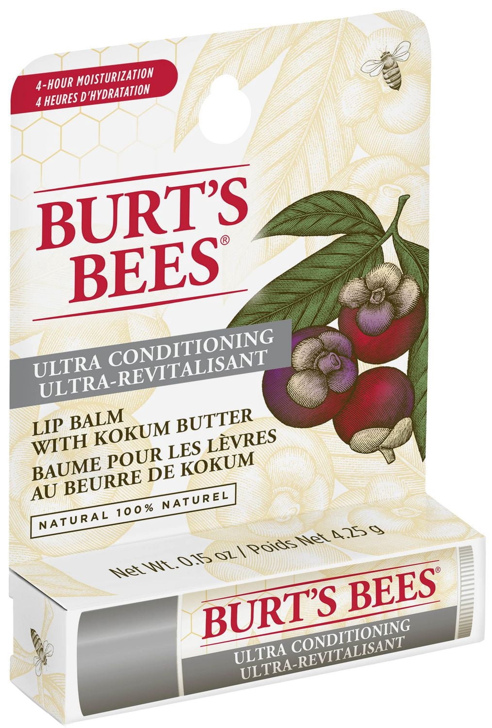 Burt’s Bees® 100% Natural Moisturizing Lip Balm, Ultra Conditioning with Kokum Butter -