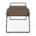 thumbnail image 5 of Gansett Reception Waiting Room Healthcare 3-Seat Bench / Charcoal Steel / Brown, 5 of 5