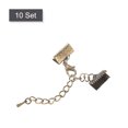 thumbnail image 3 of Unique Bargains 10Set Ribbon Crimp Clamp Ends Lobster Claw Clasps & Chain 13mm Bronze Tone for DIY, 3 of 7