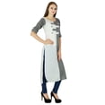 thumbnail image 1 of Kurti Décontractée Femme Haut Ethnique Indien Kurta Tunique en Coton Robe Unie de Designer, 1 of 1