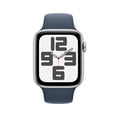 thumbnail image 2 of Apple Watch SE (2nd Gen) [GPS 44mm] Smartwatch with Silver Aluminum Case and Storm Blue Sport Band - S/M. Fitness & Sleep Tracker, Crash Detection, Heart Rate Monitor, 2 of 9