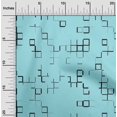 thumbnail image 2 of oneOone Rayon Aqua Blue Fabric Geometric Craft Projects Decor Fabric Printed By The Yard 56 Inch Wide, 2 of 5