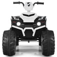 thumbnail image 1 of Patiojoy 12V Electric Kids Quad ATV Ride on Car with LED Lights& Bluetooth White, 1 of 6