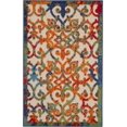 thumbnail image 1 of HomeRoots Rainbow Colored Indoor Outdoor Area Rug, 3' x 4', Stain Resistant, 1 Count, 1 of 1