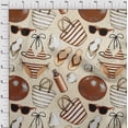 thumbnail image 4 of oneOone Tissu Popeline de Coton Marron pour Robe de Plage Tissu Imprimé au Mètre 42 Pouces de Large, 4 of 4