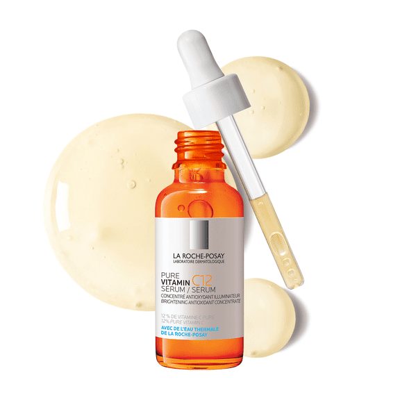 La Roche-Posay 12% Pure Vitamin C Serum, Brightening Anti-Aging Face Serum for Sensitive Skin, 30mL