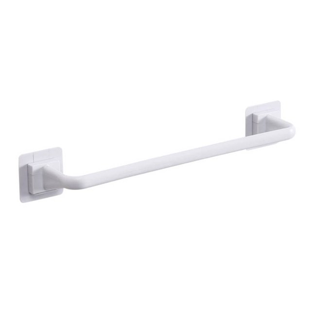 Étagère Murale de Cuisine de Barre de Serviette Unique Étagère d'Organisation Tige Auto-Adhésive Rack Punch Libre Réutilisable Porte-Toilette Hôtel Blanc 24.5cm