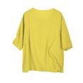 thumbnail image 4 of Yuyuzo Hauts Boho pour Femmes Chic Décontracté Chemises à Manches 3/4 Broderie Col Rond Hauts d'Été Amples T-Shirts Blouse, 4 of 7