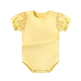 thumbnail image 1 of Baby Girl Summer Dress Short Sleeve Romper Off Shoulder 95% Polyester 5% Spandex, 1 of 7