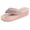 Pink, variant on Women's Rhinestone Wedge Sandals Lightweight Slip On Platform Flip Flops Casual Summer Beach Thong Sandals Black Size 7.5