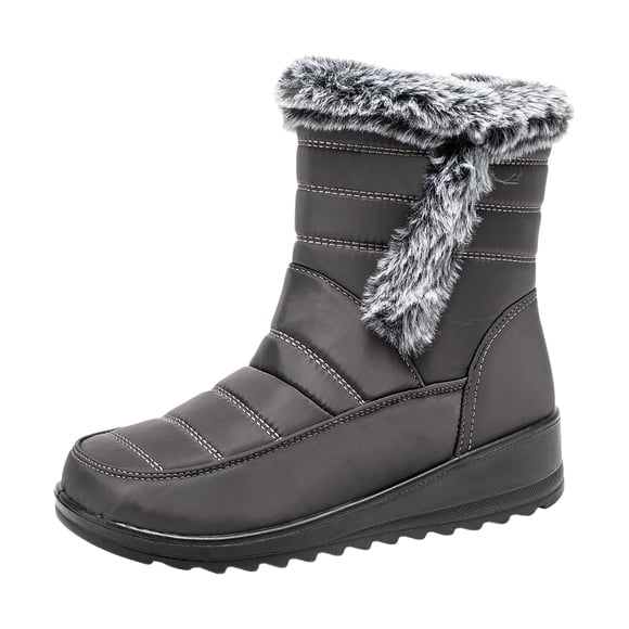 2025 Couple Men Women Snow Boots Womens Size 9 Winter Water Proof Wedges Women's Snow Boots Zipper Keep Warm Snow Boots for Women Boots Comfortable Mid Boots Snow Boots Womens Shoes