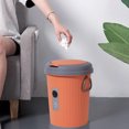 thumbnail image 1 of LSLJS Bathroom Trash Can Large Capacity Trash Can 6L Living Room Trash Can Round Thickened Trash Can, Garbage Can, 1 of 9