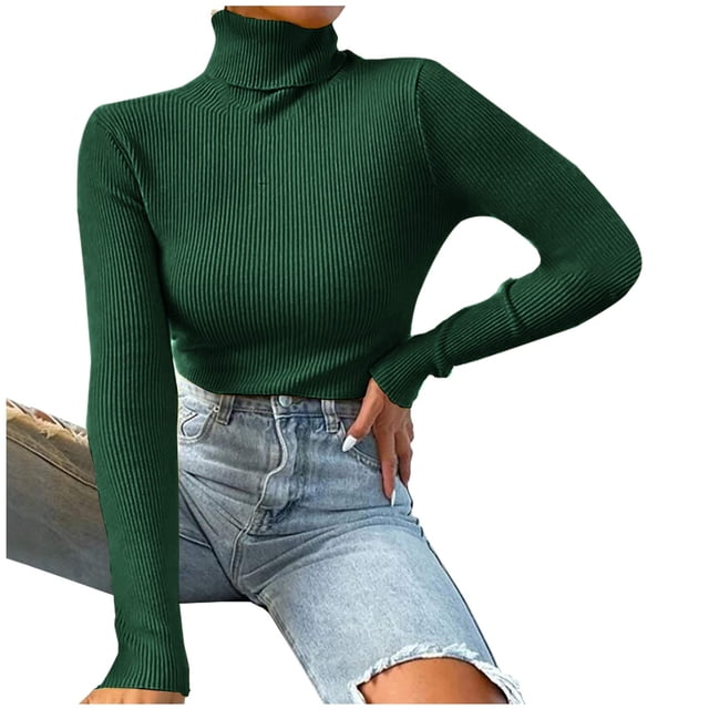 TIMIFIS Womens Long Sleeve Turtleneck Shirt Lightweight Slim Turtle Neck Active Tops Basic Pullover Undershirt Pullover Undershirt Active Shirts - Fall/Winter