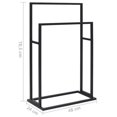 thumbnail image 4 of vidaXL Freestanding Towel Rack Black 48x24x78.5 cm Iron, 4 of 4