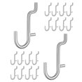 thumbnail image 3 of Shisuyan Garage Pegboard Accessories Silver 40Pcs 2.4In X 1.2In X 0.2In, 3 of 8