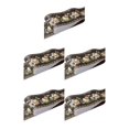 thumbnail image 2 of Wweixi Stylish PVC Waterproof Waist Line For Wall Sturdy And Easy To Clean Wood Marbling SelfAdhesive Skirting Line Safe balck  lantern flowe 5Set, 2 of 6