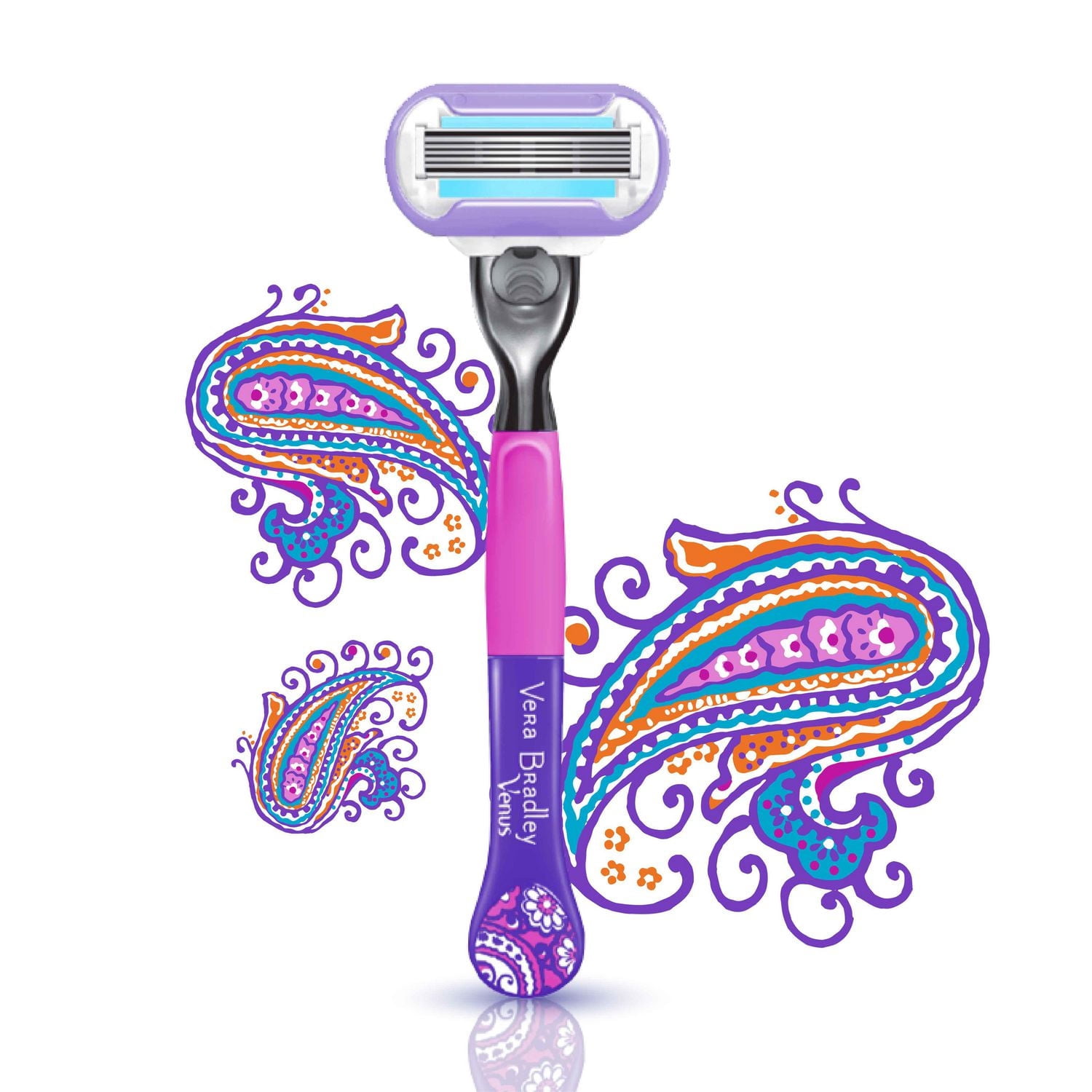 Gillette Venus Vera Bradley Deluxe Smooth Women’s Razor Handle + 6 Cartridges