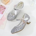 thumbnail image 4 of Wdgfv Ballerines Filles Scintillantes Fête Mary Jane Princesse Chaussures de Robe Argent 11-11,5 Ans, 4 of 7