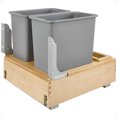 thumbnail image 1 of Rev-A-Shelf Double Pullout Bottom Mount Trash Cans 30 qt., Gray, 4WCBM-2430DM-2, 1 of 11