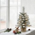 thumbnail image 4 of Holiday Time 2' Pre-lit Flocked Small Tree, Green, 4 of 5